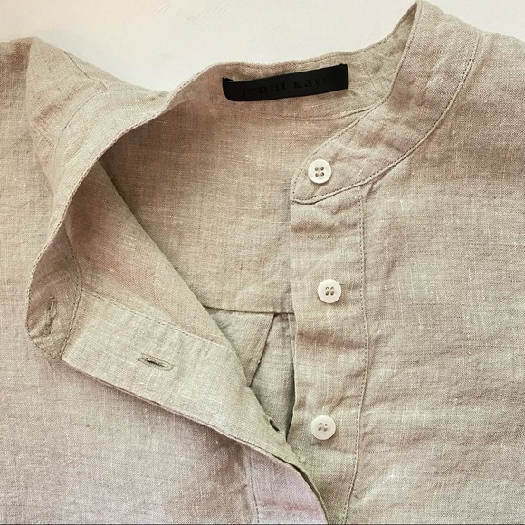 Jenni Kayne 100% Linen Tunic Top Women’s Small Lagenlook Button Front - Picture 5 of 8